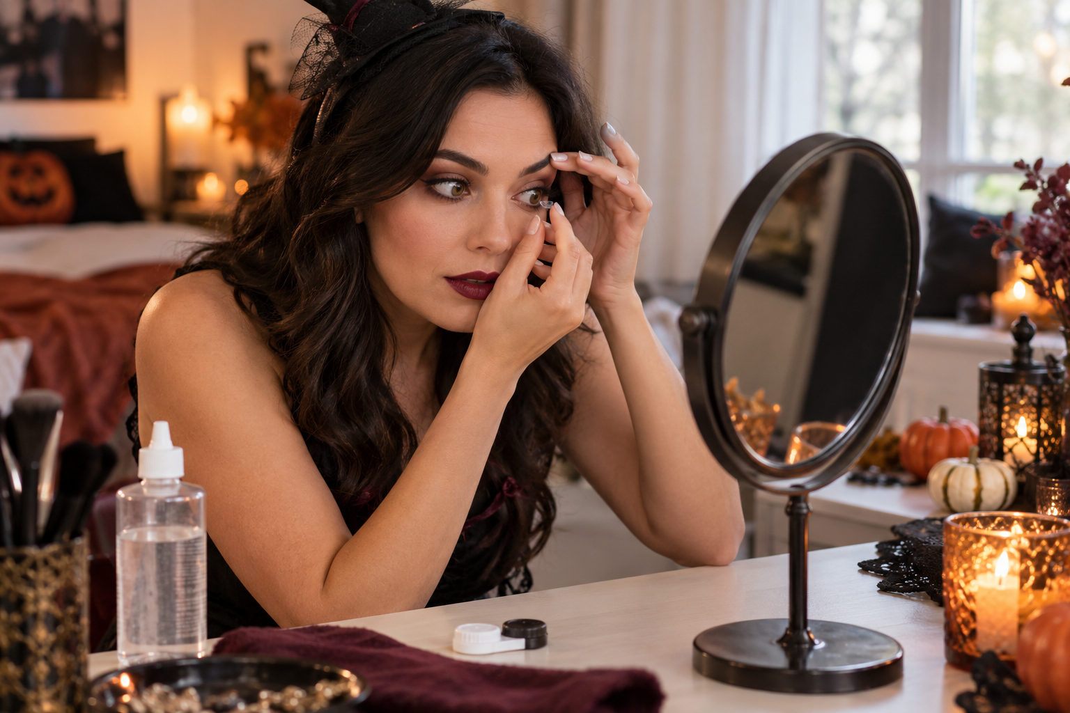 Decorative lenses for a costume eye look